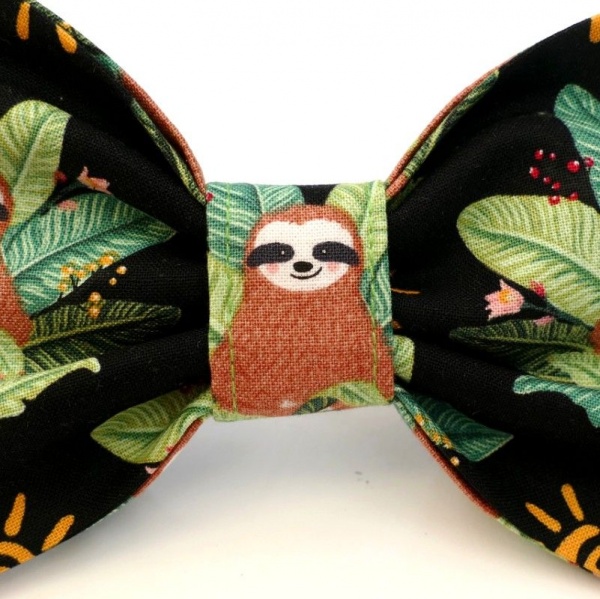 Cute Sloth Dog Bow Tie