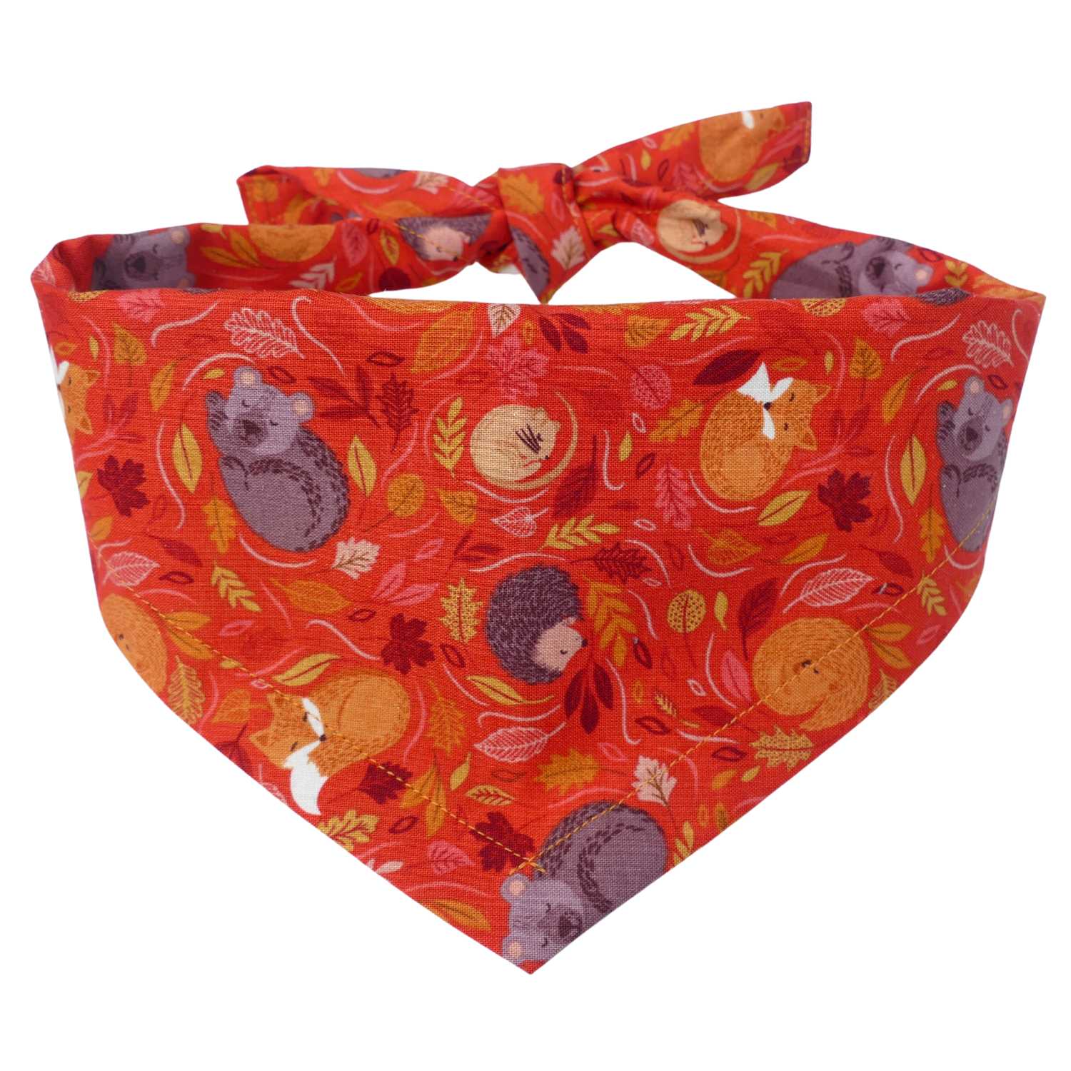 An Autumn Nap Dog Bandana (Orange)