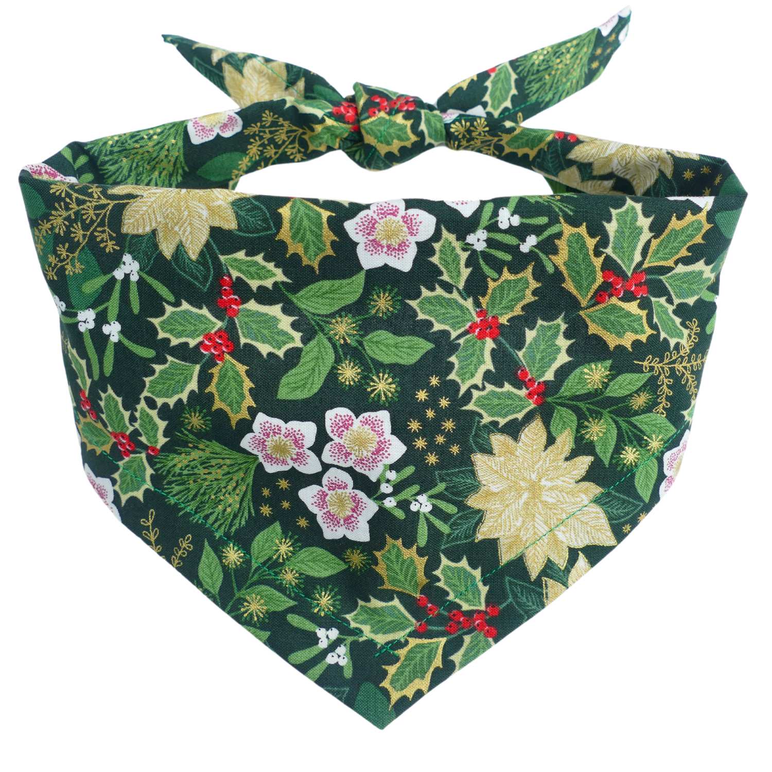 Luxury Christmas Foliage dog bandana