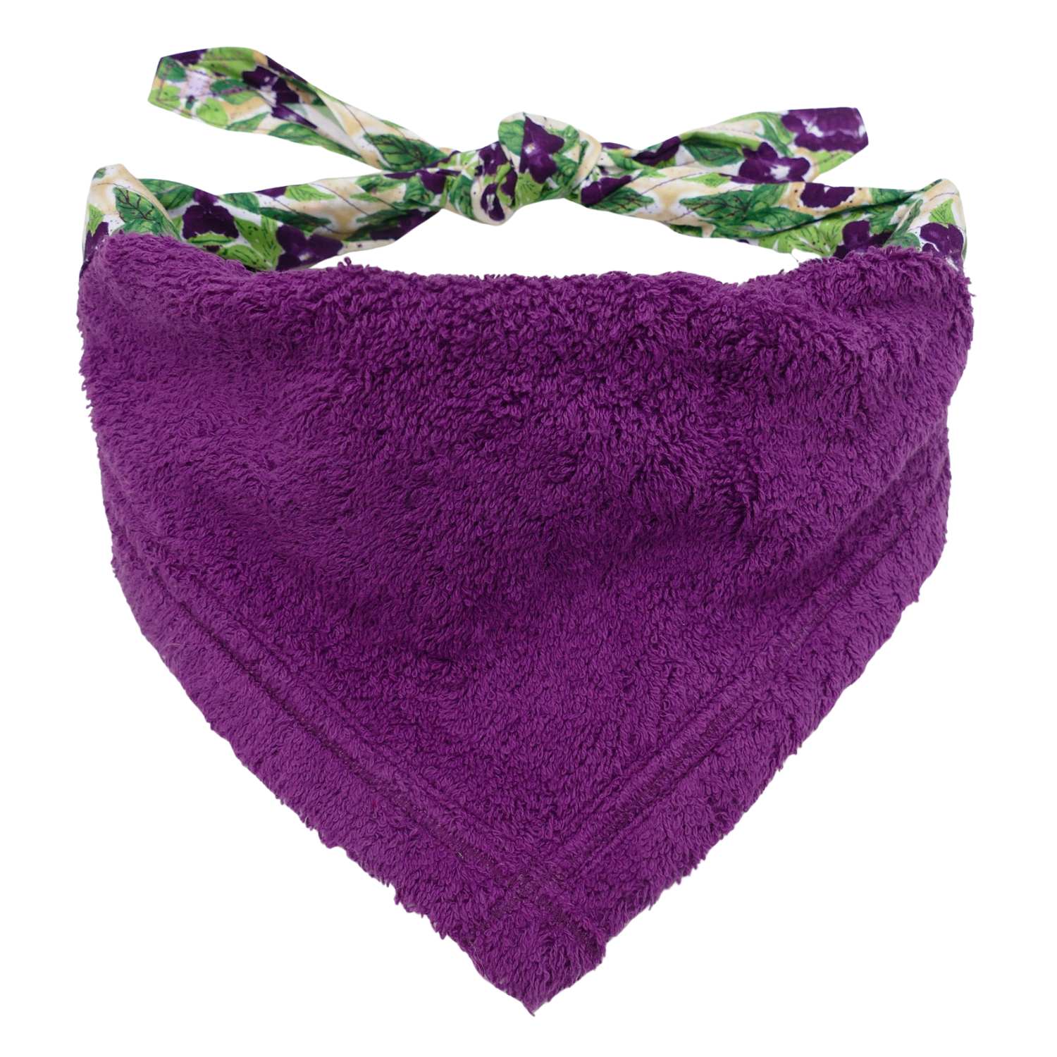 Purple Pansies Premium Droolbuster Dog Bib