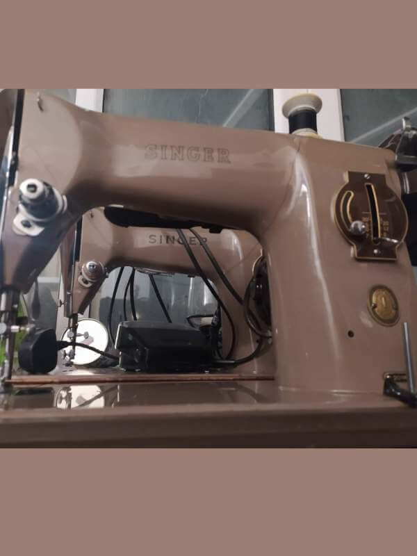 Morag and Moira, my two trusty vintage singer 201k sewing machines
