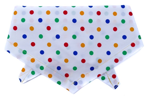 Multi Coloured Polka Dot Dog Bandana