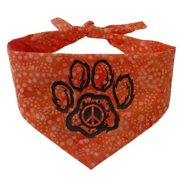 Paws Of Peace Dog Bandana (Orange)